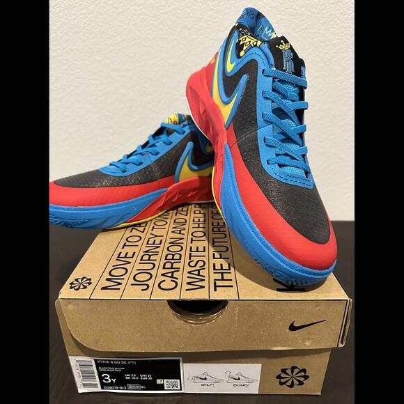 New Nike Kyrie 8 GO SE Youth 7 or Women's 8.5 Black/Tour Yellow/Noir/Jaune Tour - Picture 1 of 7